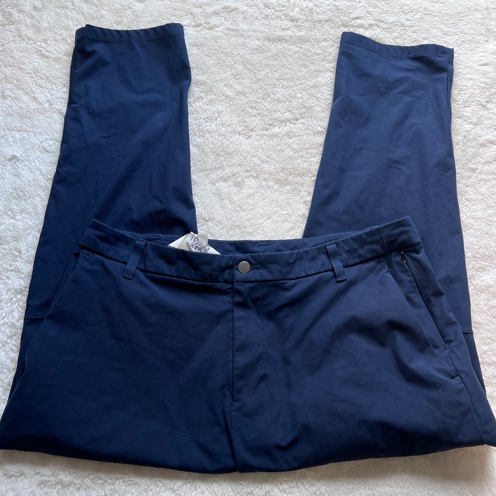 Lululemon Commission Golf Pants Mens 36 Navy Blue Stretch Tech Chino Trousers